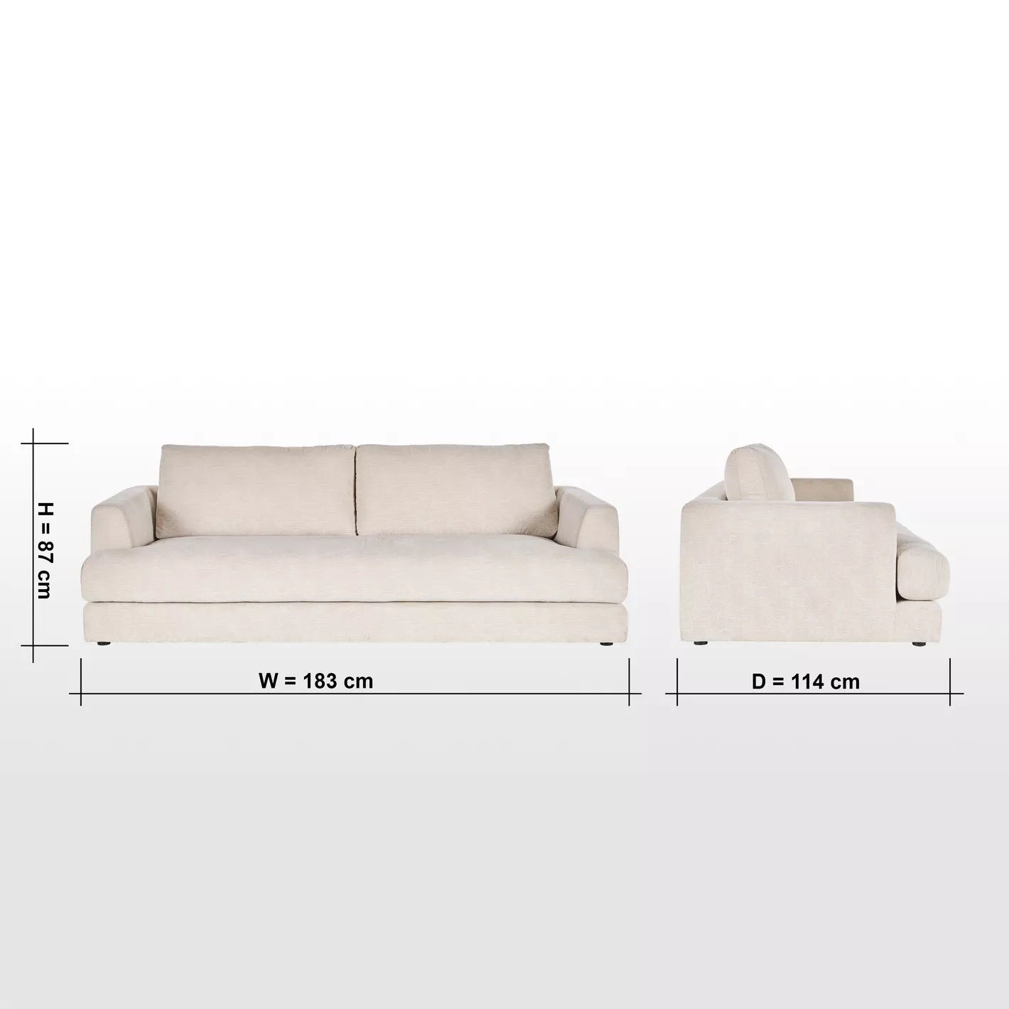 Hester 3-Sitzer-Stoffsofa