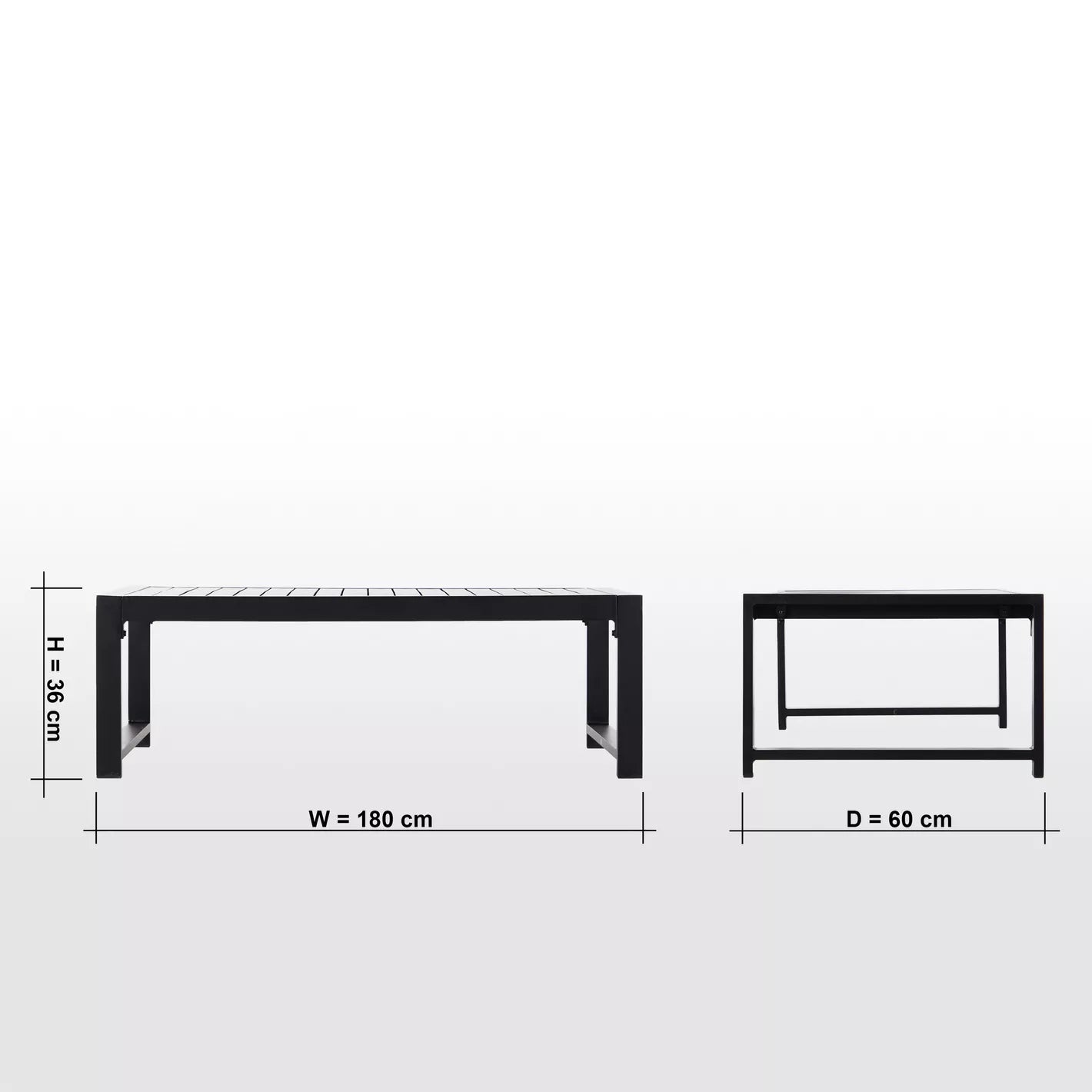 Elba 5-Sitzer-Lounge-Set für den Außenbereich mit Tisch