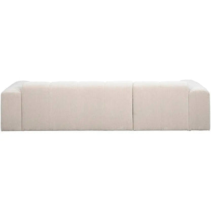 Modulares Bouclé Ecksofa mit Chaiselongue – Cremeweiß