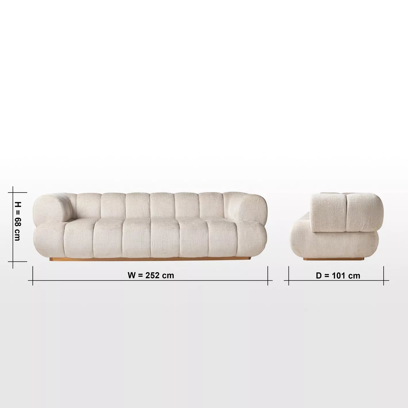 Nomad 3-Sitzer-Stoffsofa