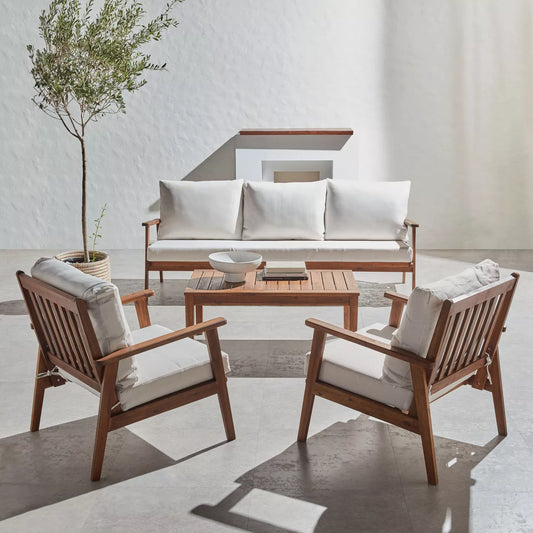 Zamora 5-Sitzer-Lounge-Set für den Außenbereich mit Tisch