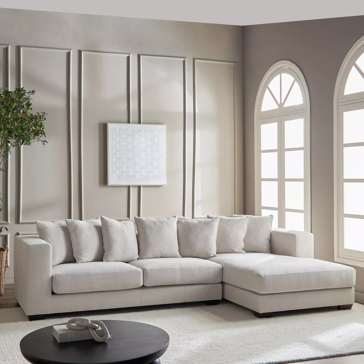 Colorado 3-Sitzer Stoff-Ecksofa rechts