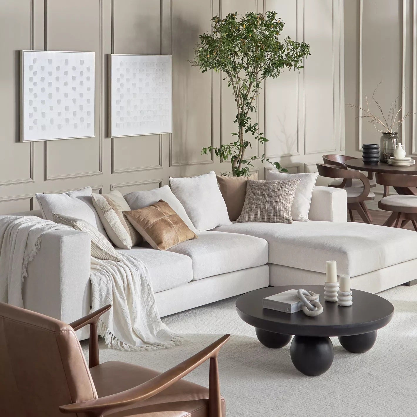 Colorado 3-Sitzer Stoff-Ecksofa rechts