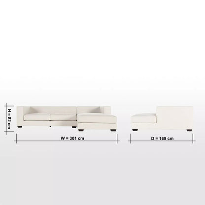 Colorado 3-Sitzer Stoff-Ecksofa rechts