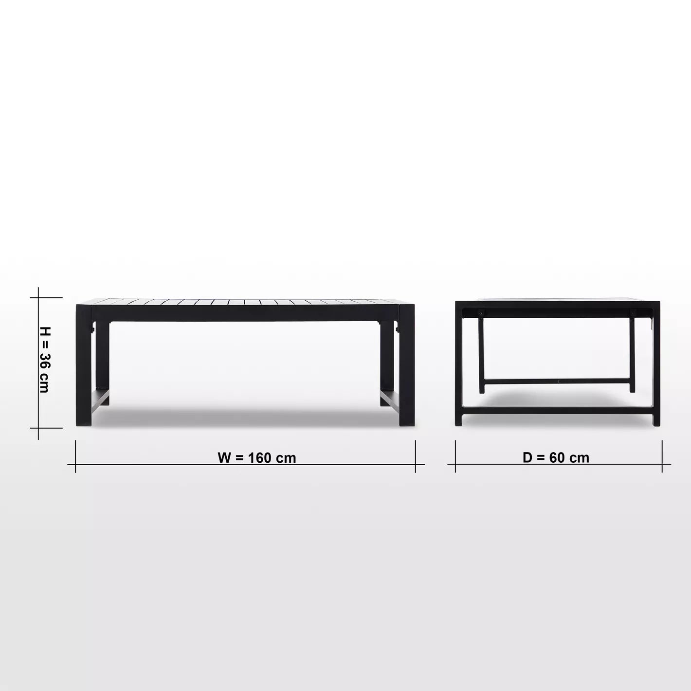 Elba 5-Sitzer-Lounge-Set für den Außenbereich mit Tisch