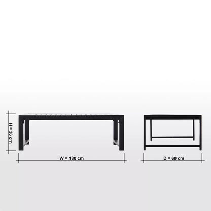 Elba 5-Sitzer-Lounge-Set für den Außenbereich mit Tisch