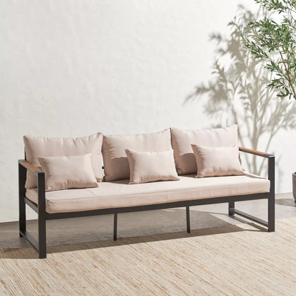 Elba 5-Sitzer-Lounge-Set für den Außenbereich mit Tisch