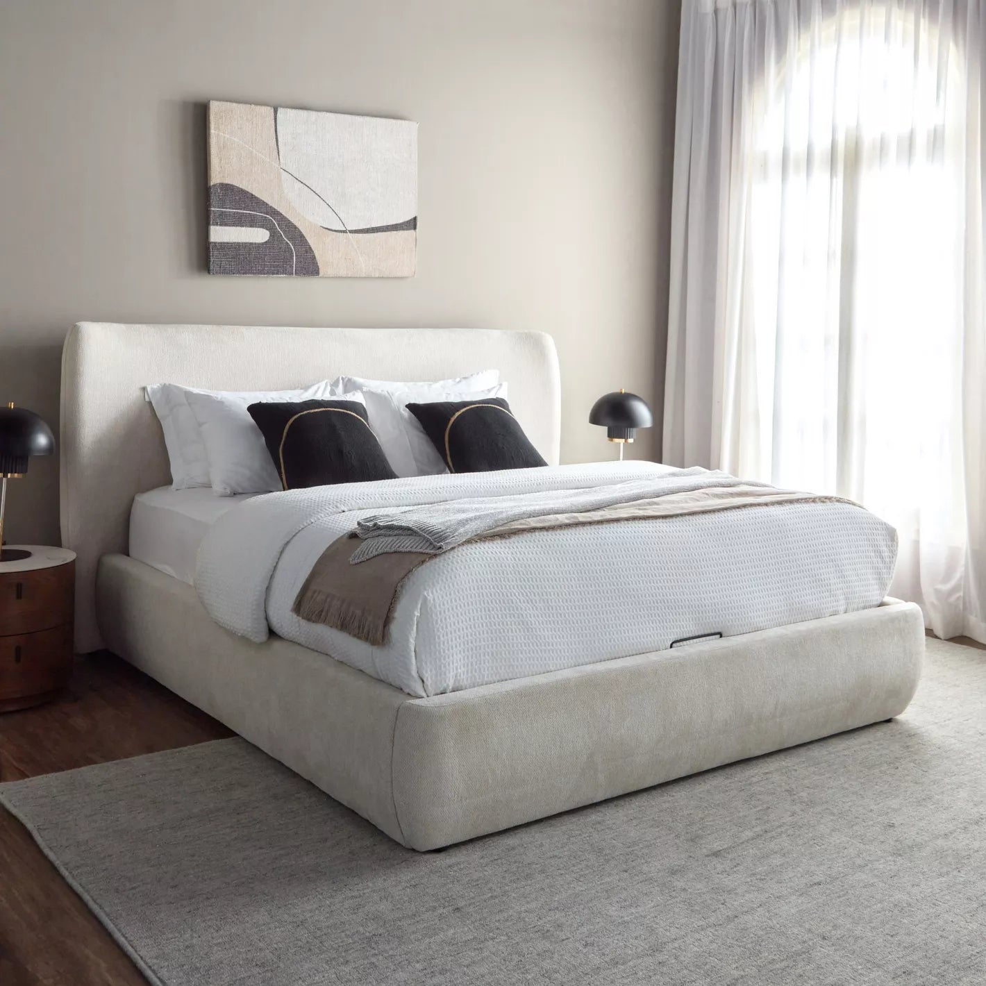Melissa Queen-Bett mit hydraulischem Stauraum – 160 × 200 cm