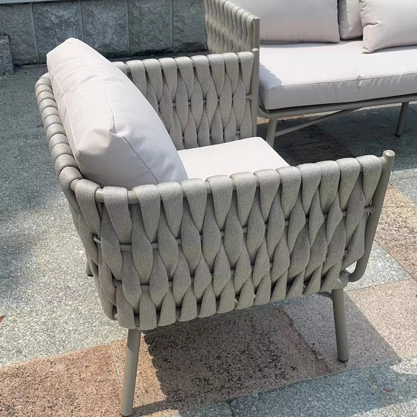 Swin 5-Sitzer-Gartensofa-Set mit Tisch