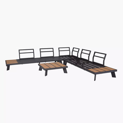 Parasol Venesia 5-Sitzer-Gartensofa-Set mit Couchtisch