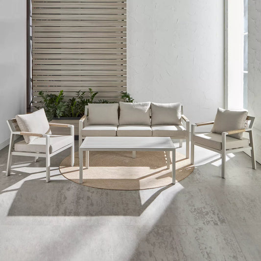 Melita 5-Sitzer-Lounge-Set für den Außenbereich mit Tisch