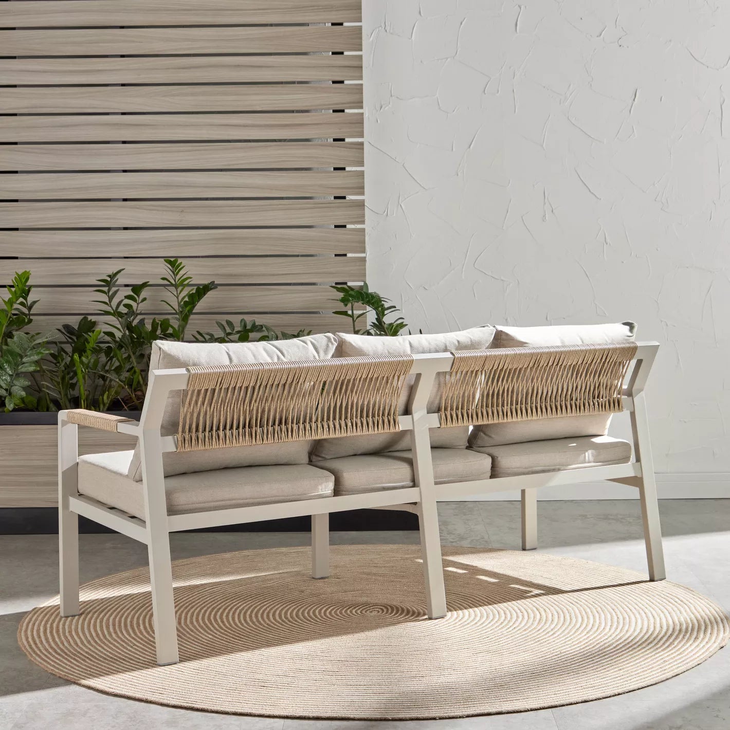Melita 5-Sitzer-Lounge-Set für den Außenbereich mit Tisch
