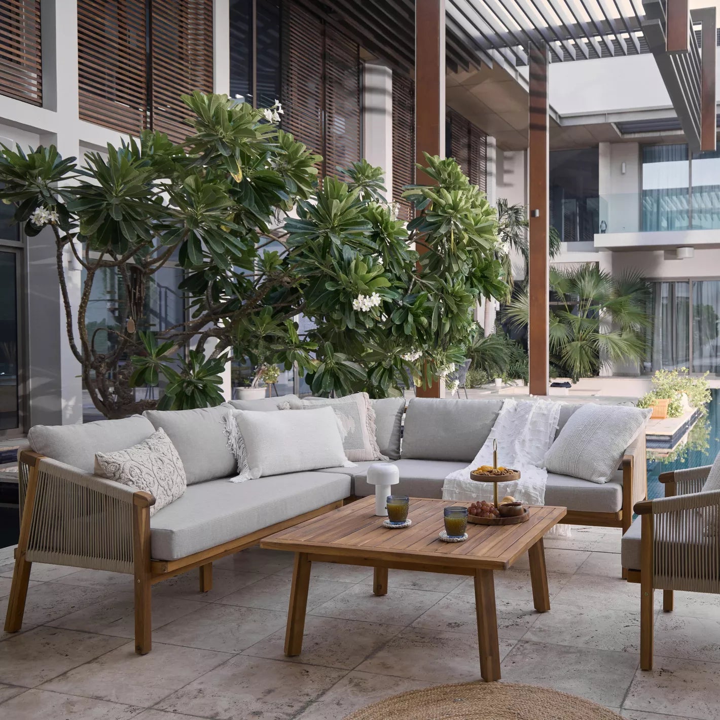 Roma Fabric Outdoor-Ecksofa