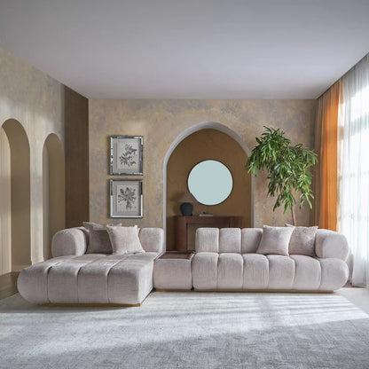 Nomad 4-Sitzer Samt-Ecksofa links