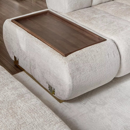 Nomad 4-Sitzer Samt-Ecksofa links