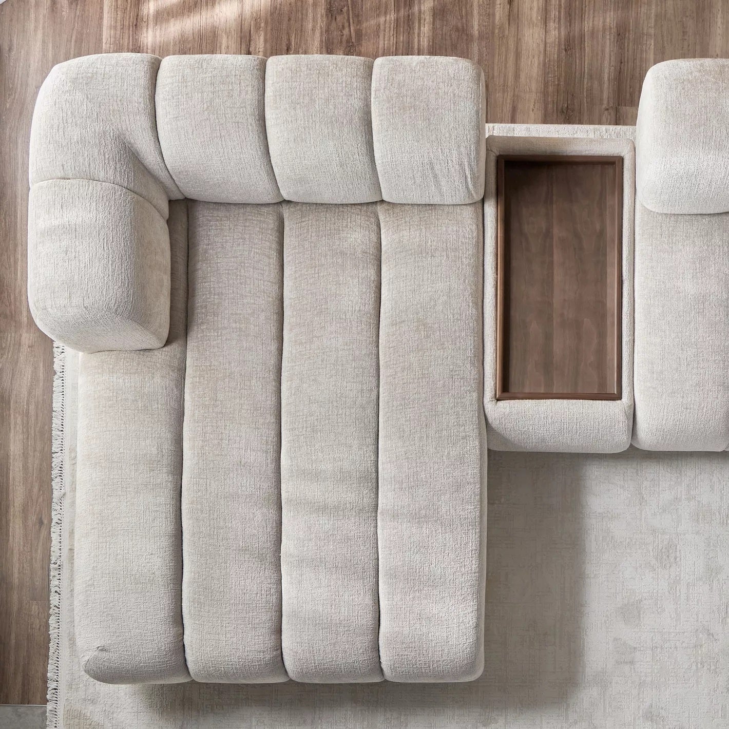 Nomad 4-Sitzer Samt-Ecksofa links