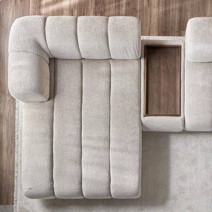 Nomad 4-Sitzer Samt-Ecksofa links