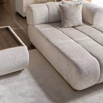Nomad 4-Sitzer Samt-Ecksofa rechts