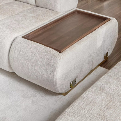 Nomad 4-Sitzer Samt-Ecksofa rechts