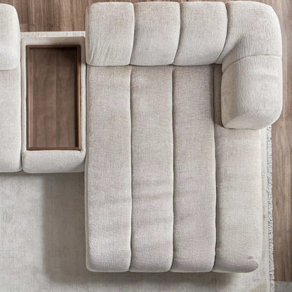 Nomad 4-Sitzer Samt-Ecksofa rechts