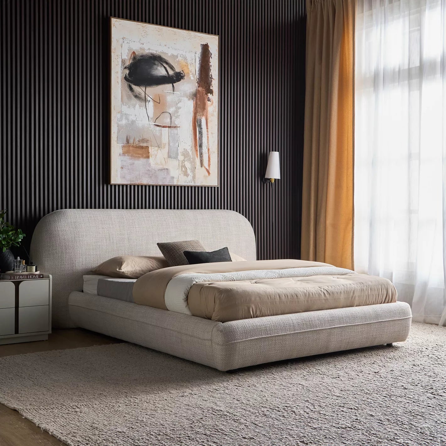Nordisches französisches Queen-Size-Bett – 160 × 200 cm