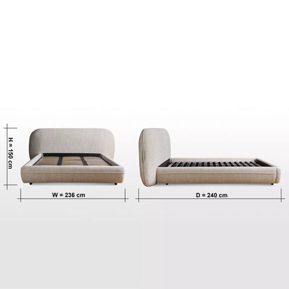 Nordisches französisches Queen-Size-Bett – 160 × 200 cm