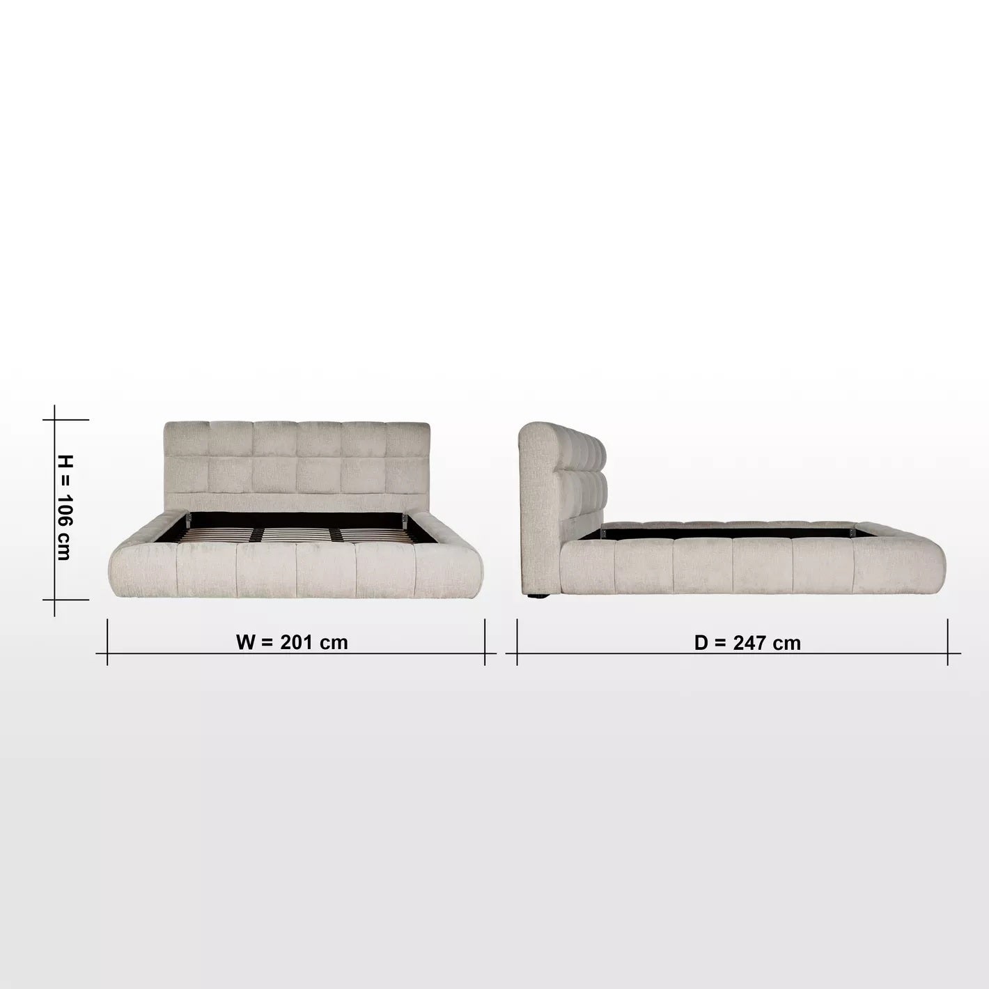 Somerton Low Queen Bett – 160x200 cm