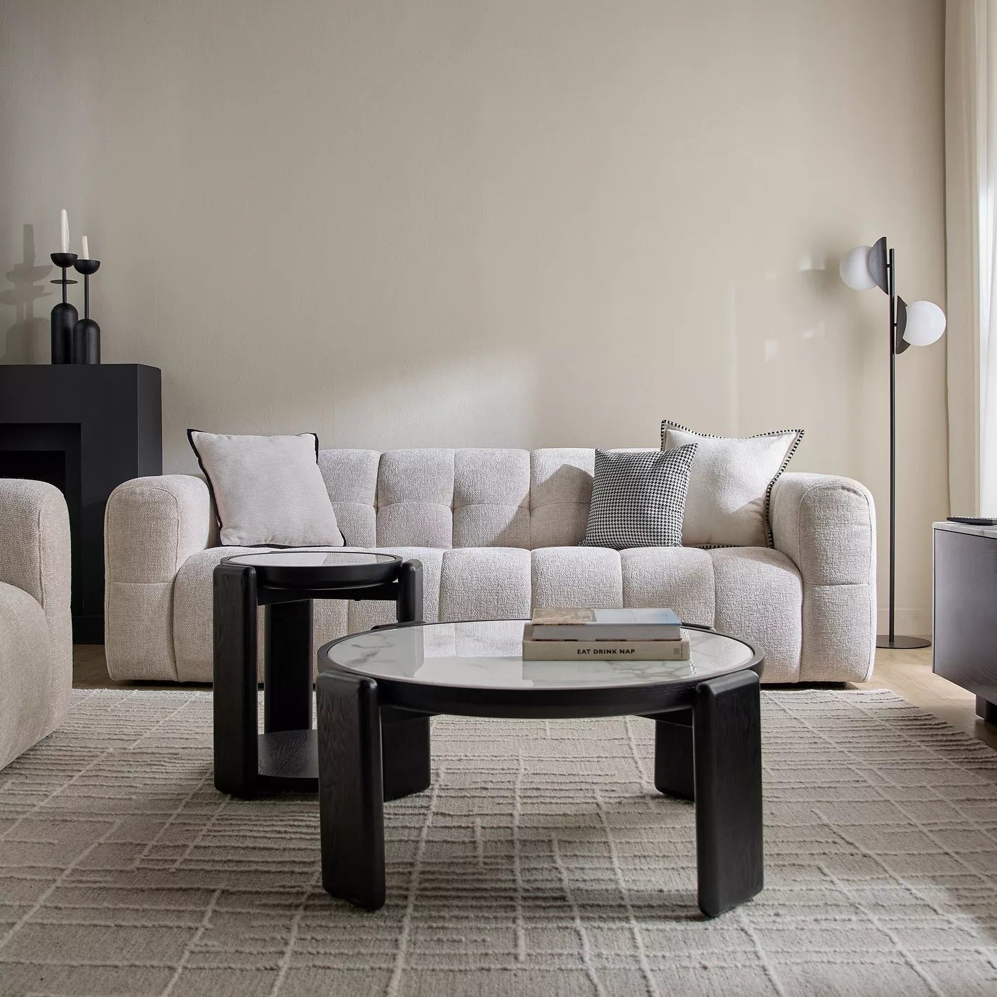 Gradient Stoffsofa, 3-Sitzer