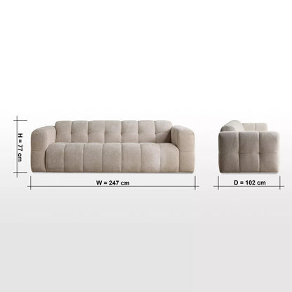 Gradient Stoffsofa, 3-Sitzer