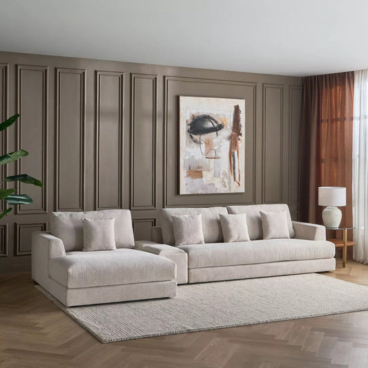 Hester 4-Sitzer Stoff-Ecksofa links