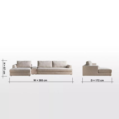 Hester 4-Sitzer Stoff-Ecksofa links