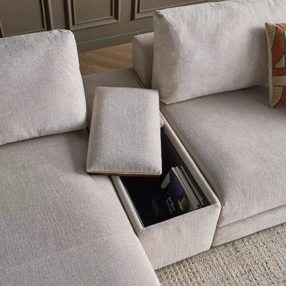 Hester 4-Sitzer Stoff-Ecksofa links