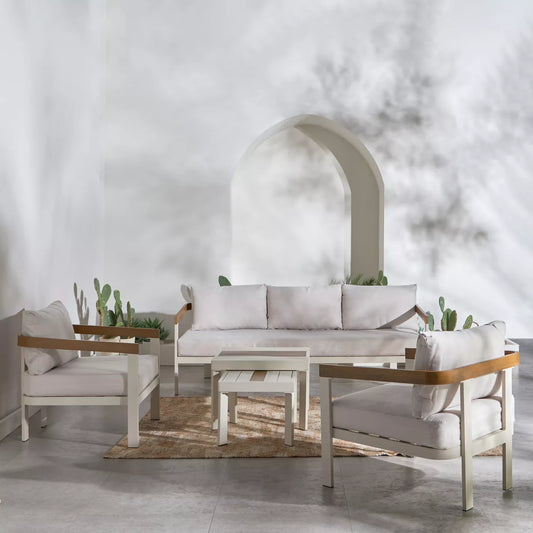 Island 5-Sitzer-Outdoor-Lounge-Set mit Tisch
