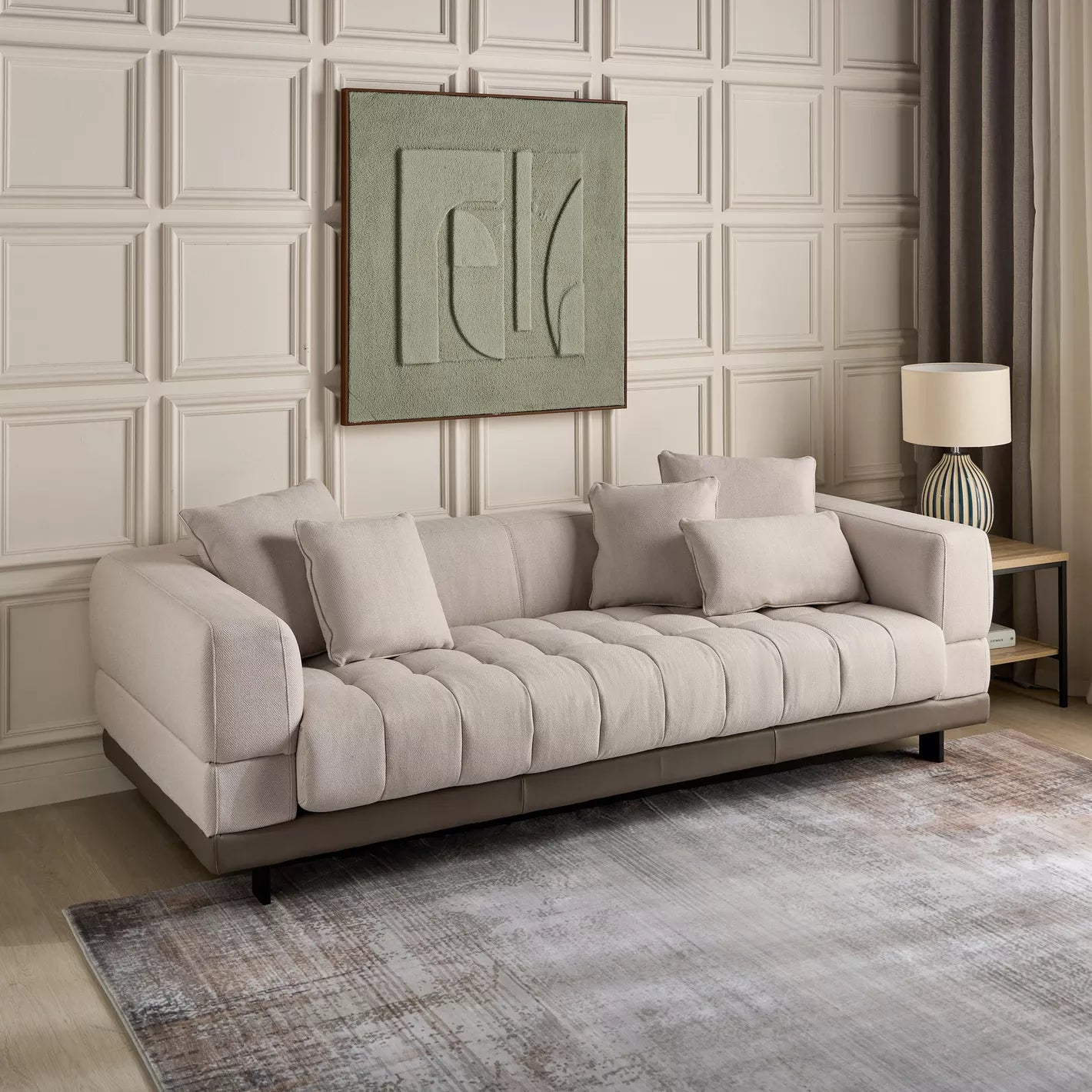 Narissa 3-Sitzer-Stoffsofa