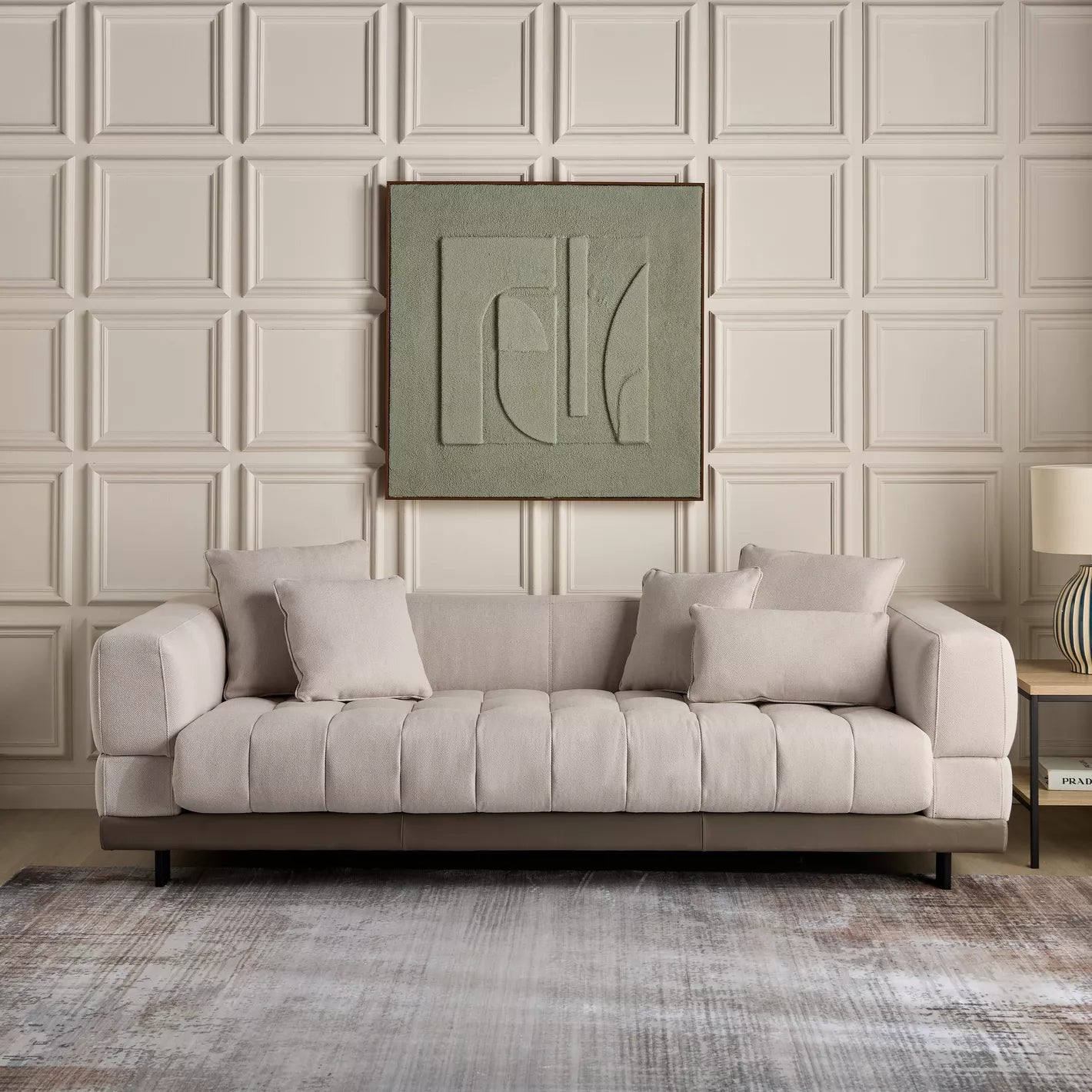 Narissa 3-Sitzer-Stoffsofa