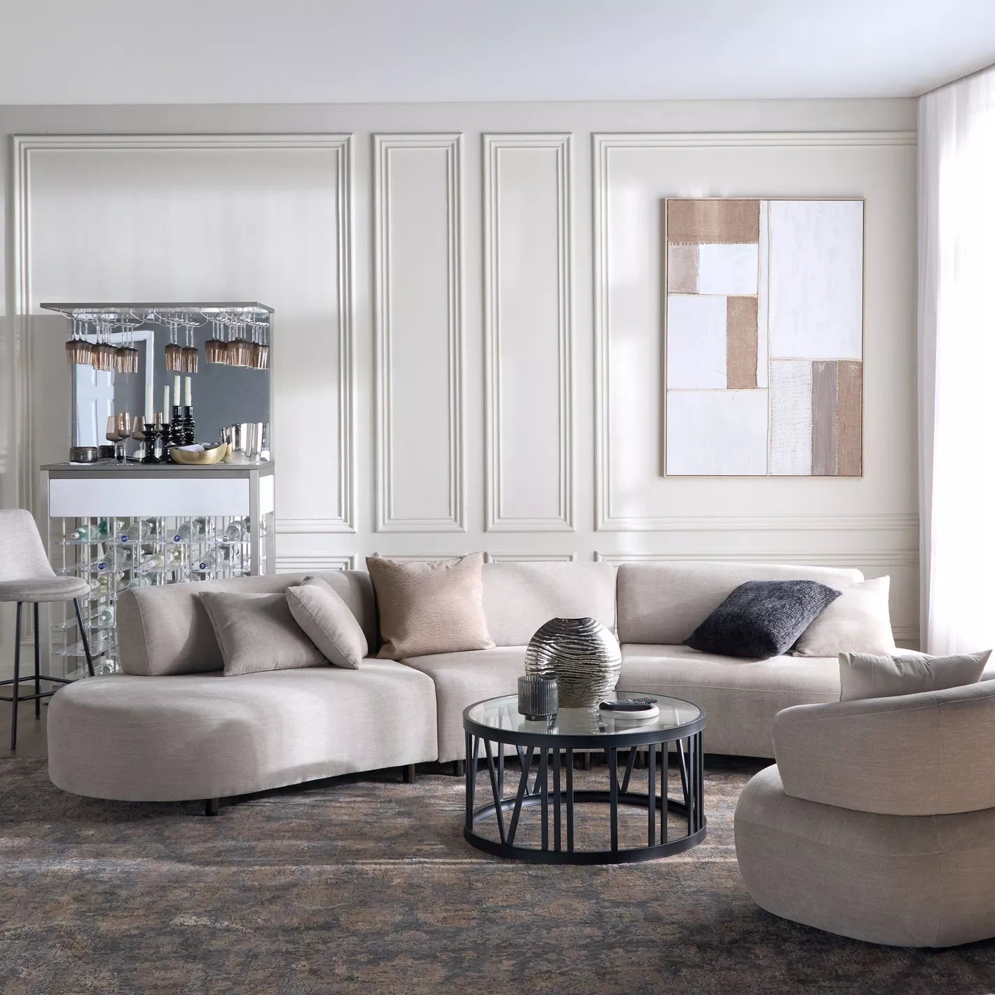 Calida 4-Sitzer Stoffsofa