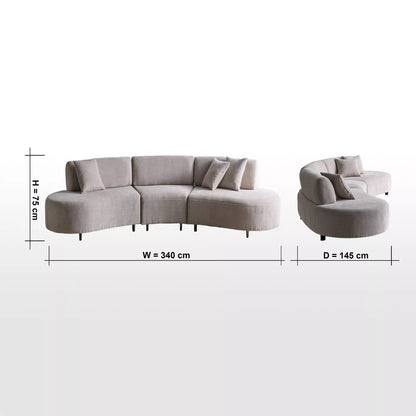 Calida 4-Sitzer Stoffsofa