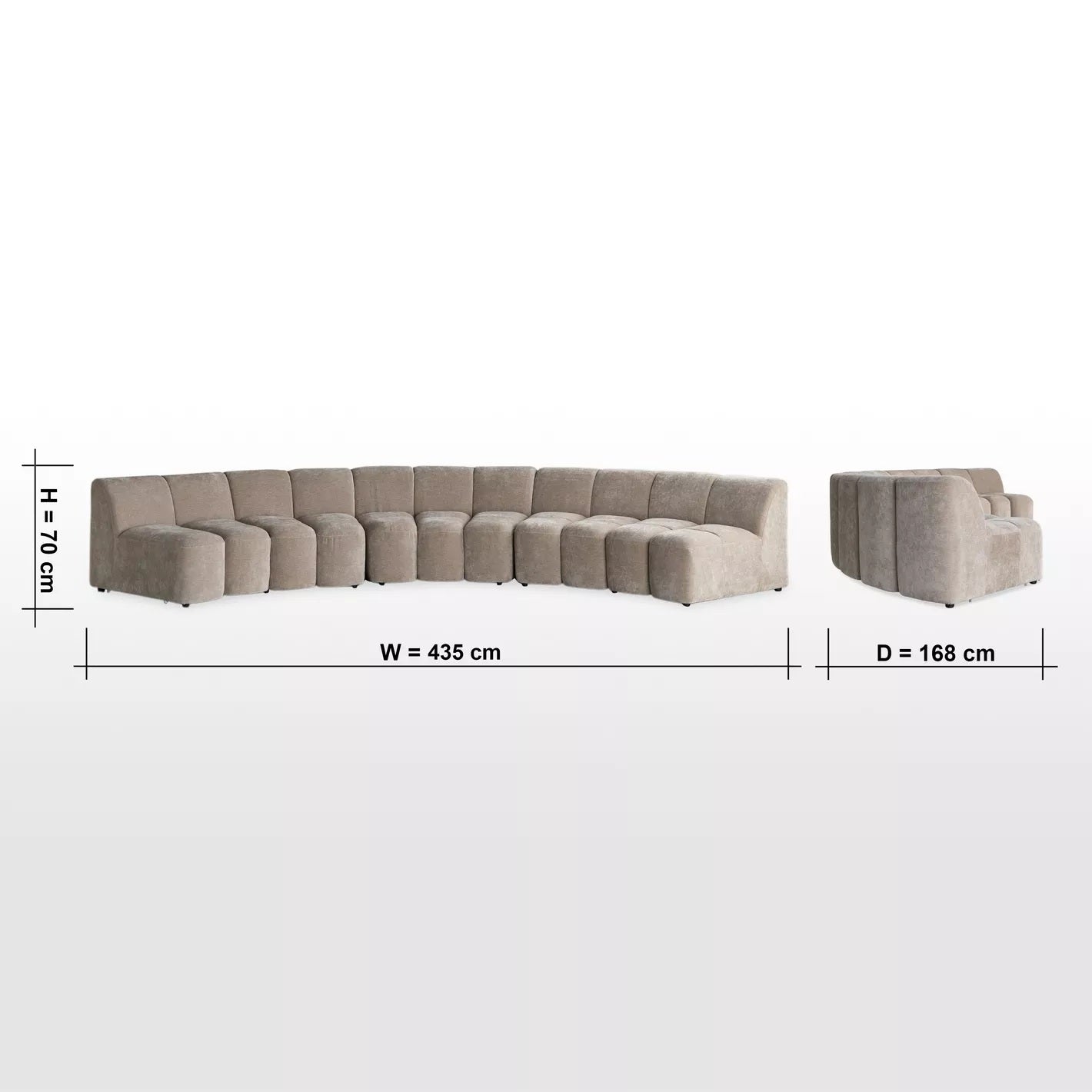 Marbella 6-Sitzer Stoffsofa