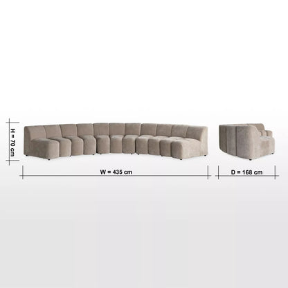 Marbella 6-Sitzer Stoffsofa