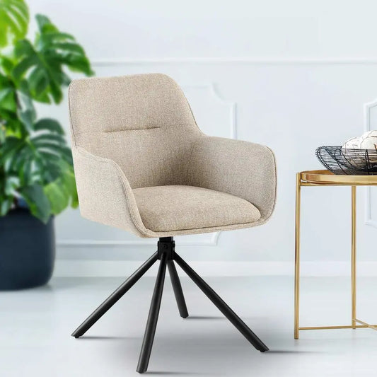 360°-Drehstuhl Beige – Modernes & Komfortables Design