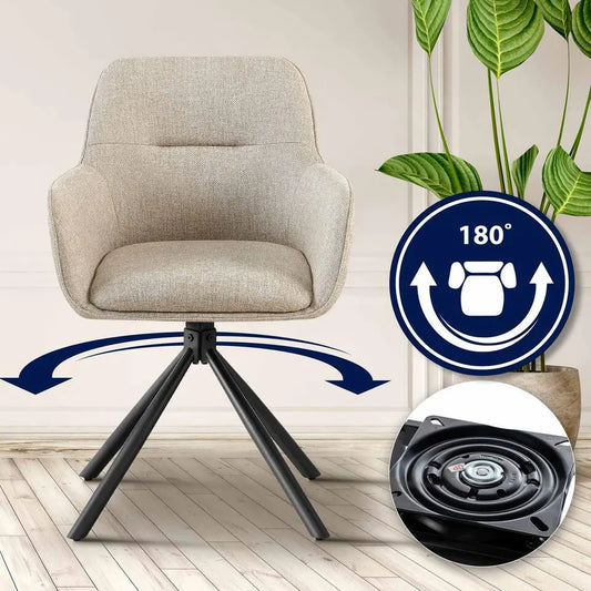 360°-Drehstuhl Beige – Modernes & Komfortables Design